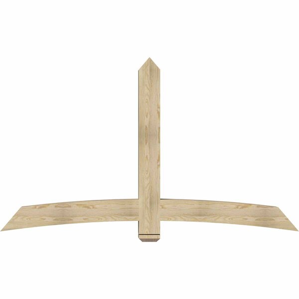 Ekena Millwork Bellingham Rough Sawn Timber Gable Bracket, Douglas Fir, 84"W x 49"H x 6"D x 6"F, 14/12 Pitch GBW084X49X0606BEL00RDF - main